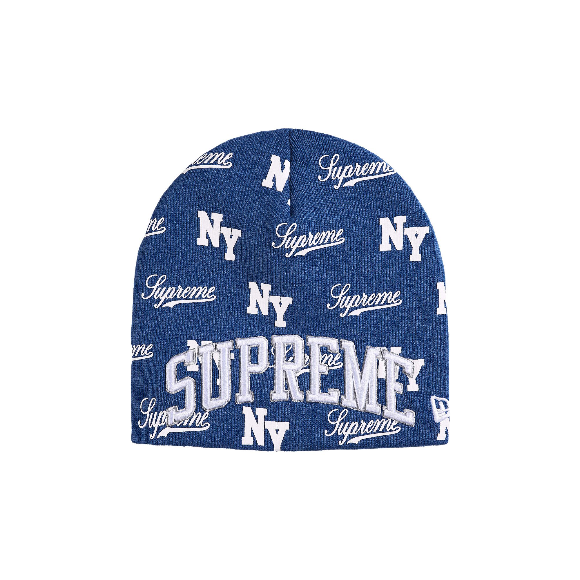 Buy Supreme New Era Monogram Beanie 'Royal' - SS26BN19 ROYAL | GOAT