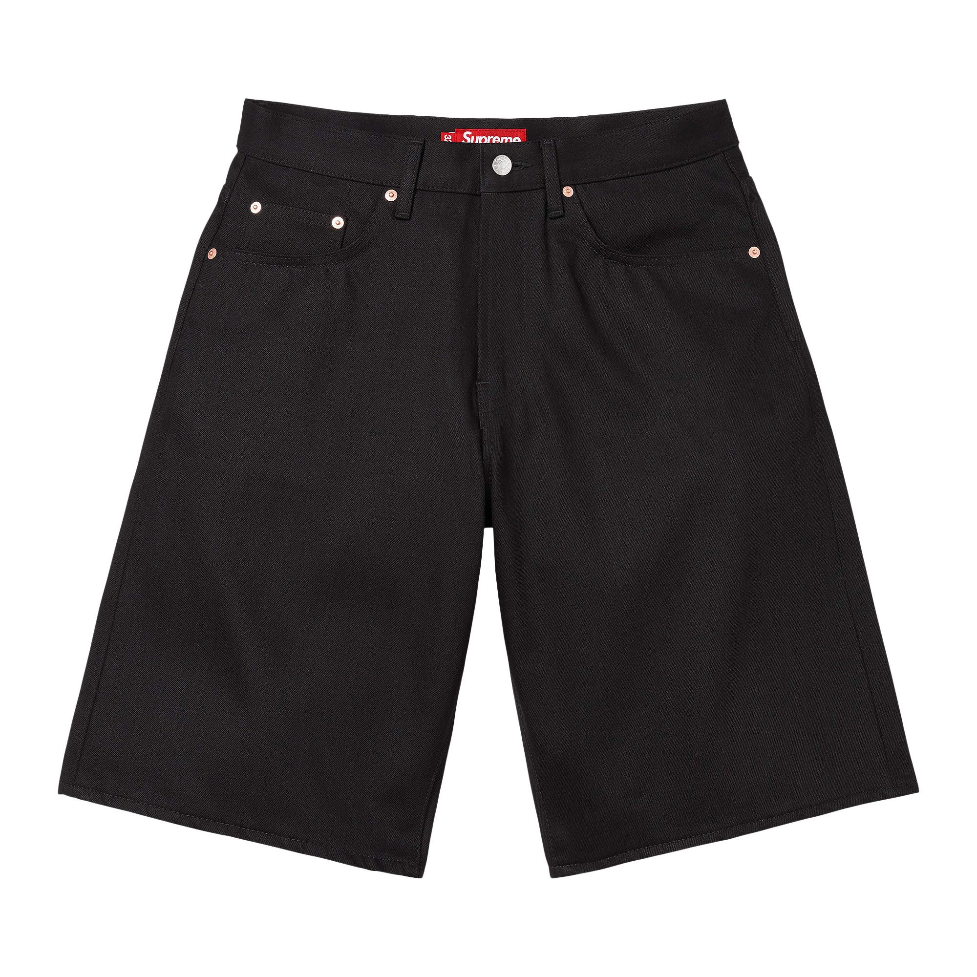 Buy Supreme Baggy Selvedge Denim Short 'Rigid Black' - SS26SH2