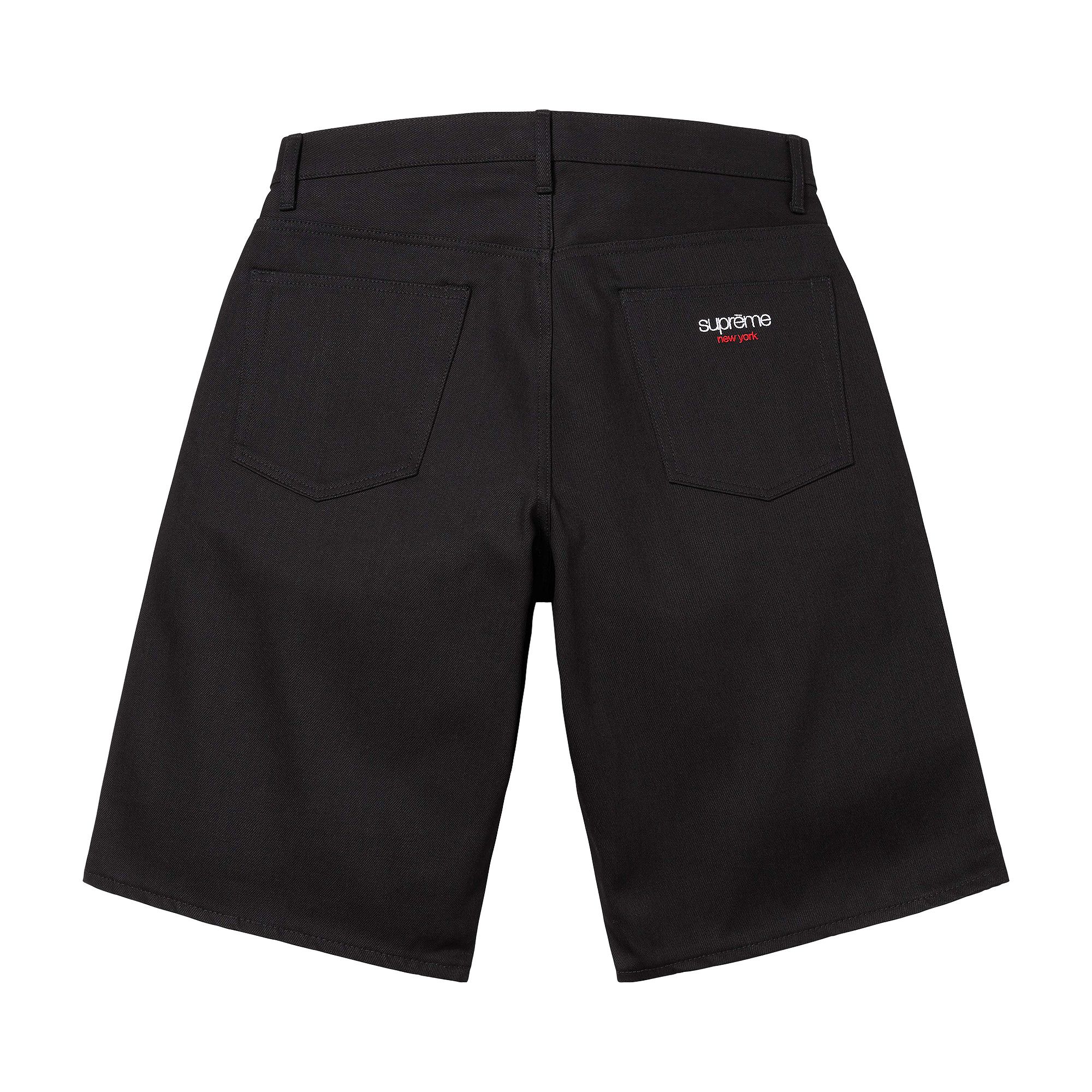 Buy Supreme Baggy Selvedge Denim Short 'Rigid Black' - SS26SH2