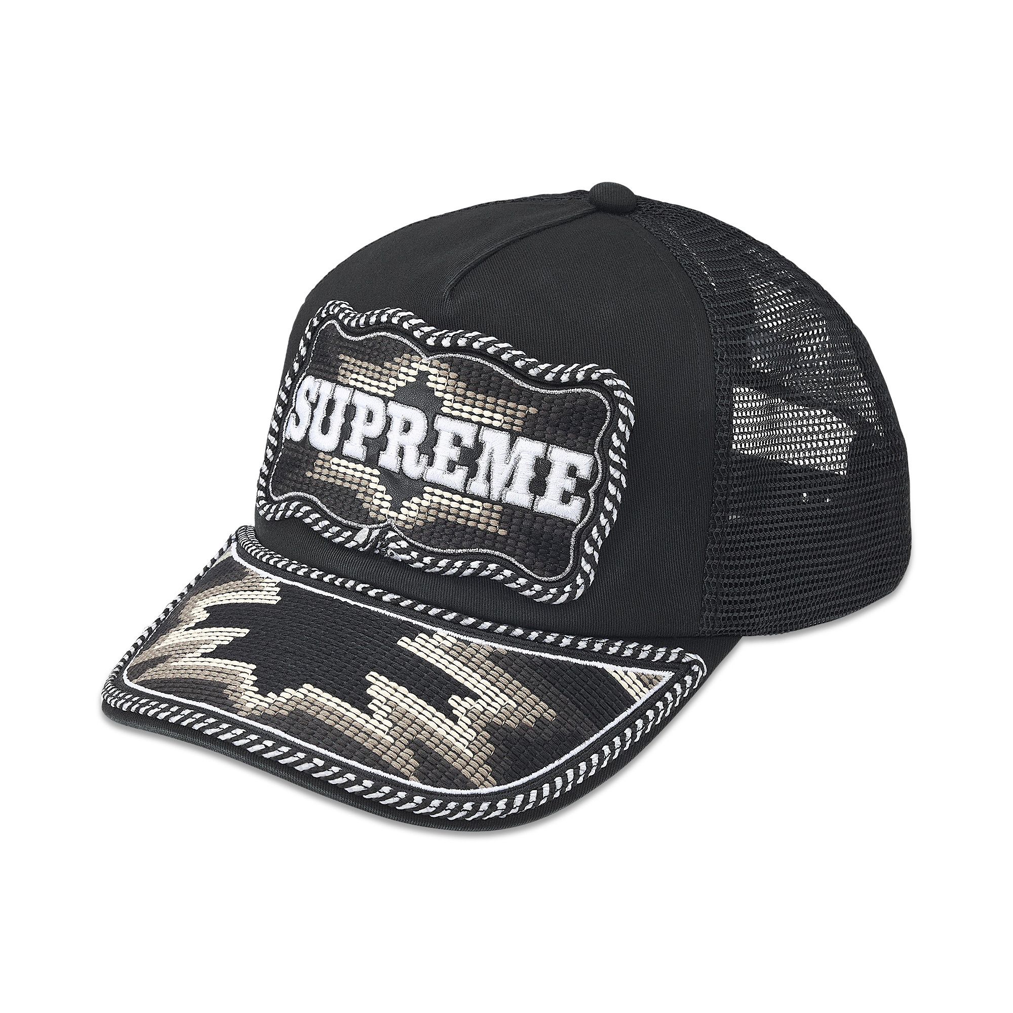 Buy Supreme Western Embroidered Mesh Back 5-Panel 'Black