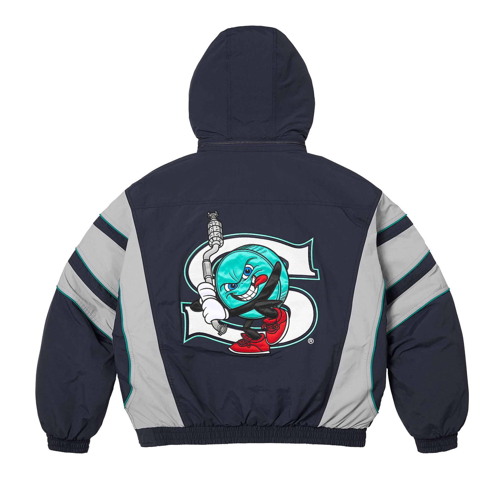 Buy Supreme x Salem Half Zip Stadium Jacket 'Navy' - SS26J78 NAVY