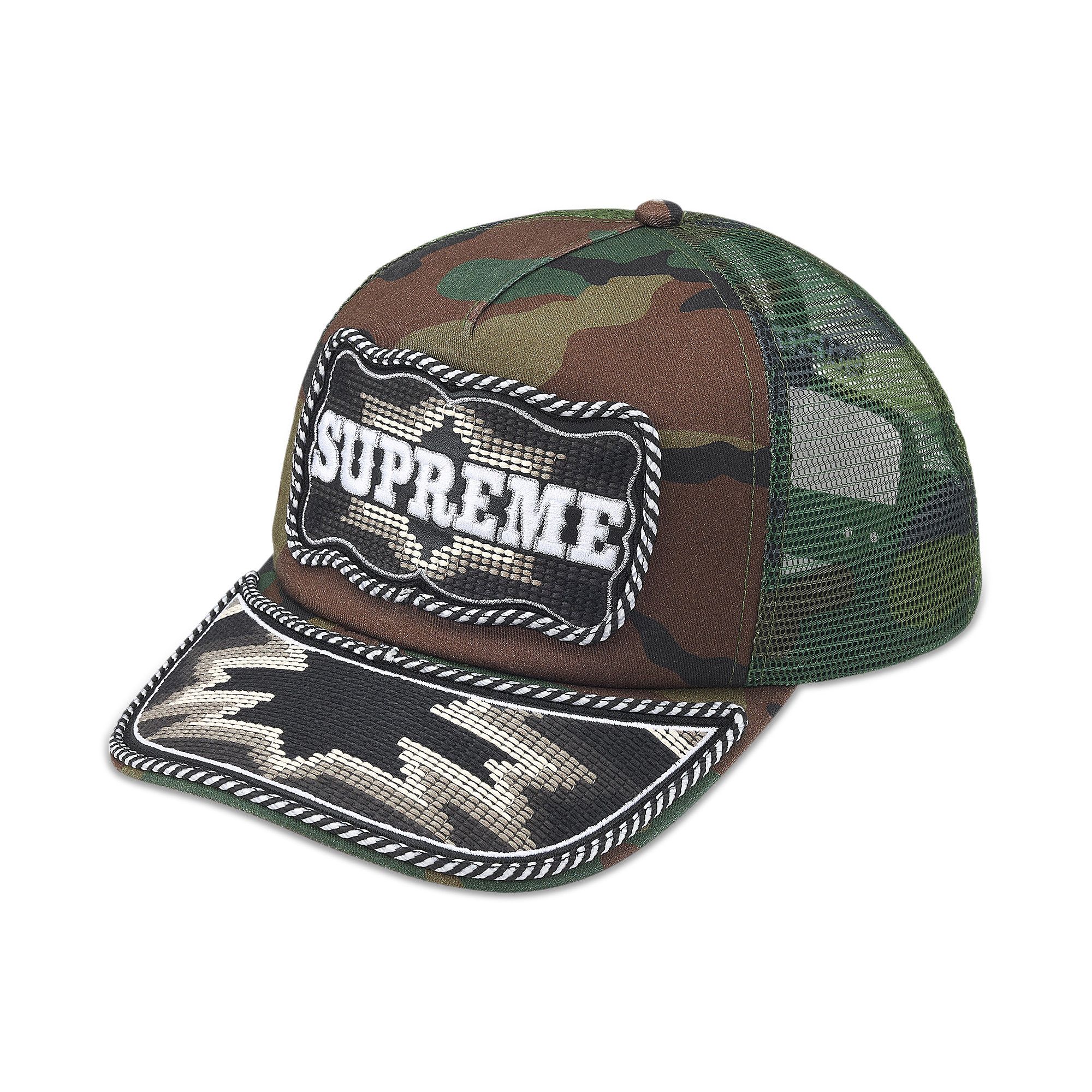Supreme 5-Panel Cap 迷彩柄 Buy Supreme Western Embroidered Mesh Back 5-Panel 'Woodland Camo