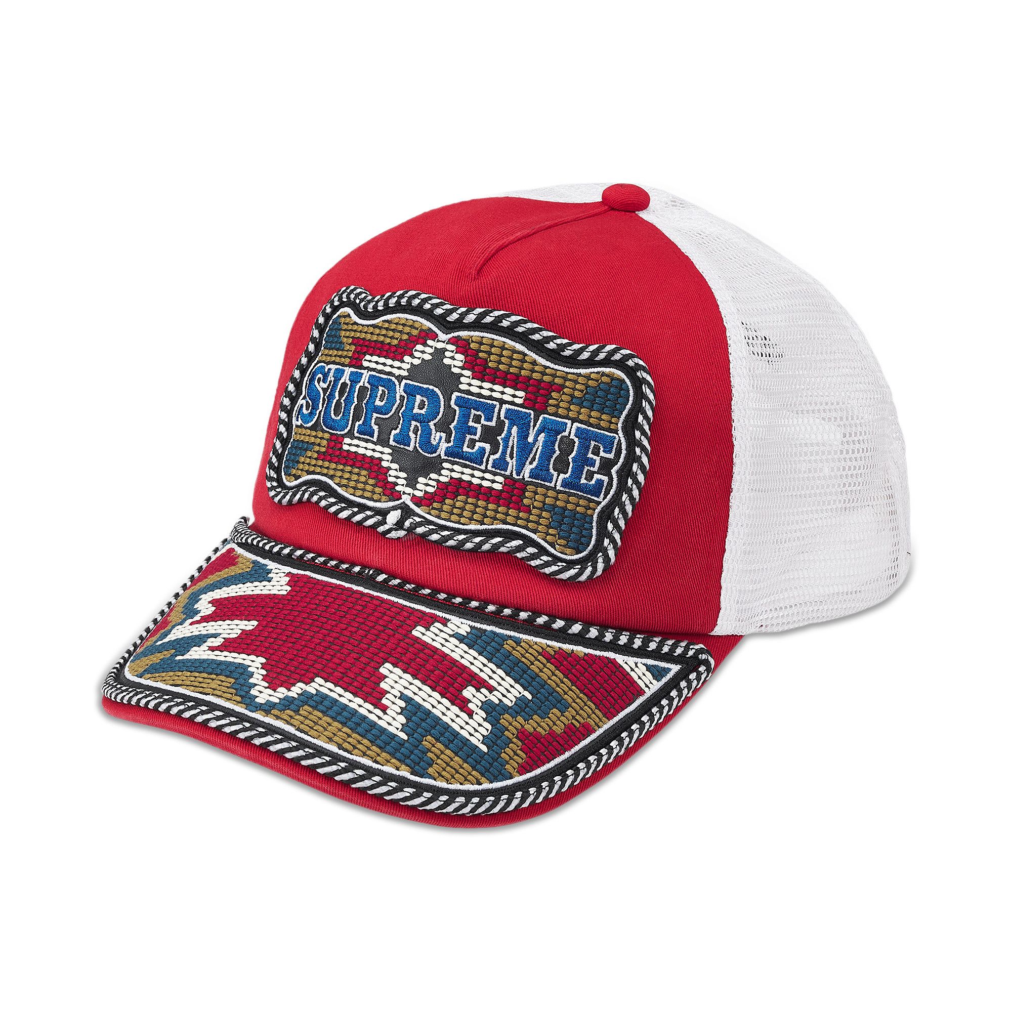 Buy Supreme Western Embroide Mesh Back 5-Panel 'Red' - SS26H93 RED