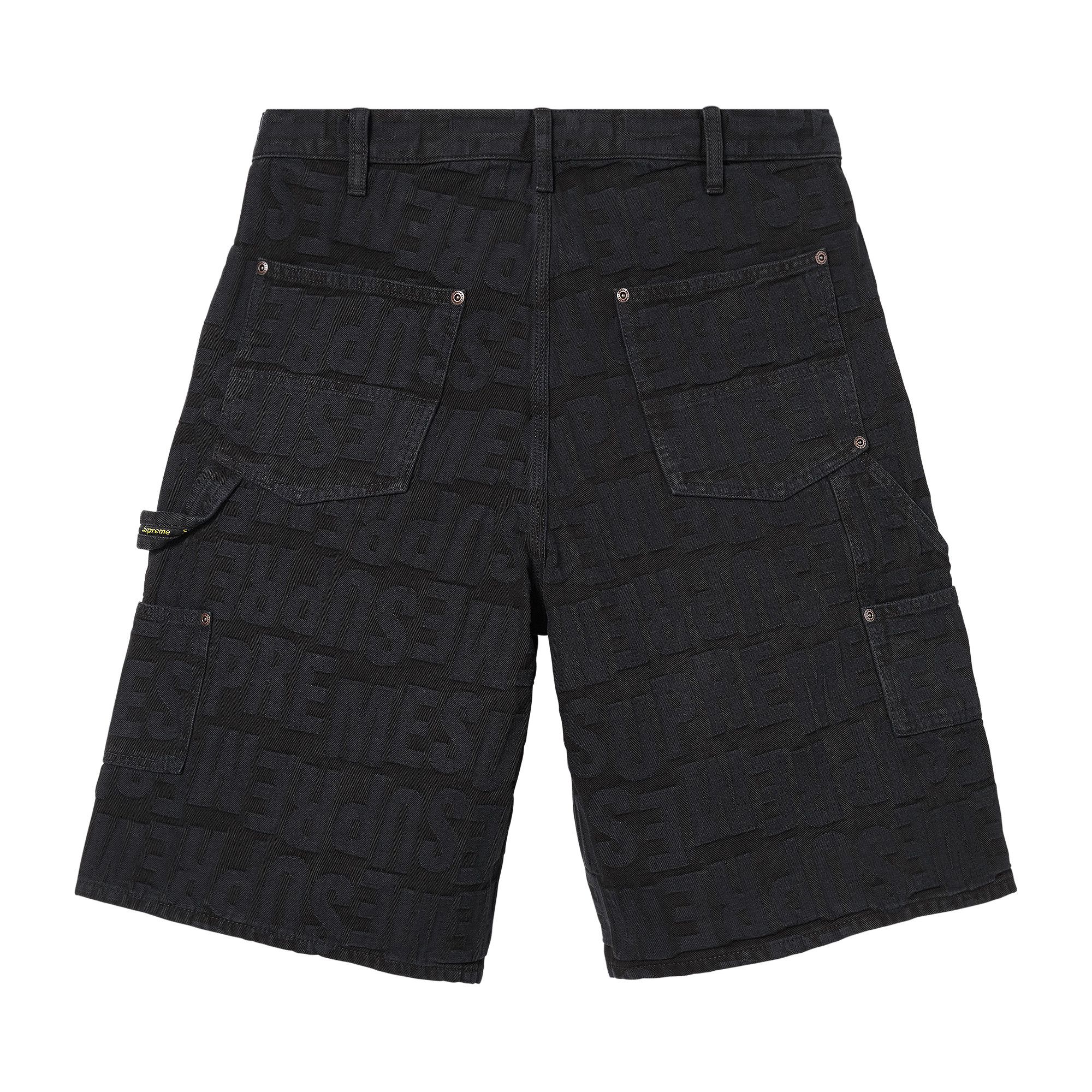 パンツ Supreme jacquard double knee denim short Buy Supreme Repeat Jacquard Double Knee Denim Short 'Black