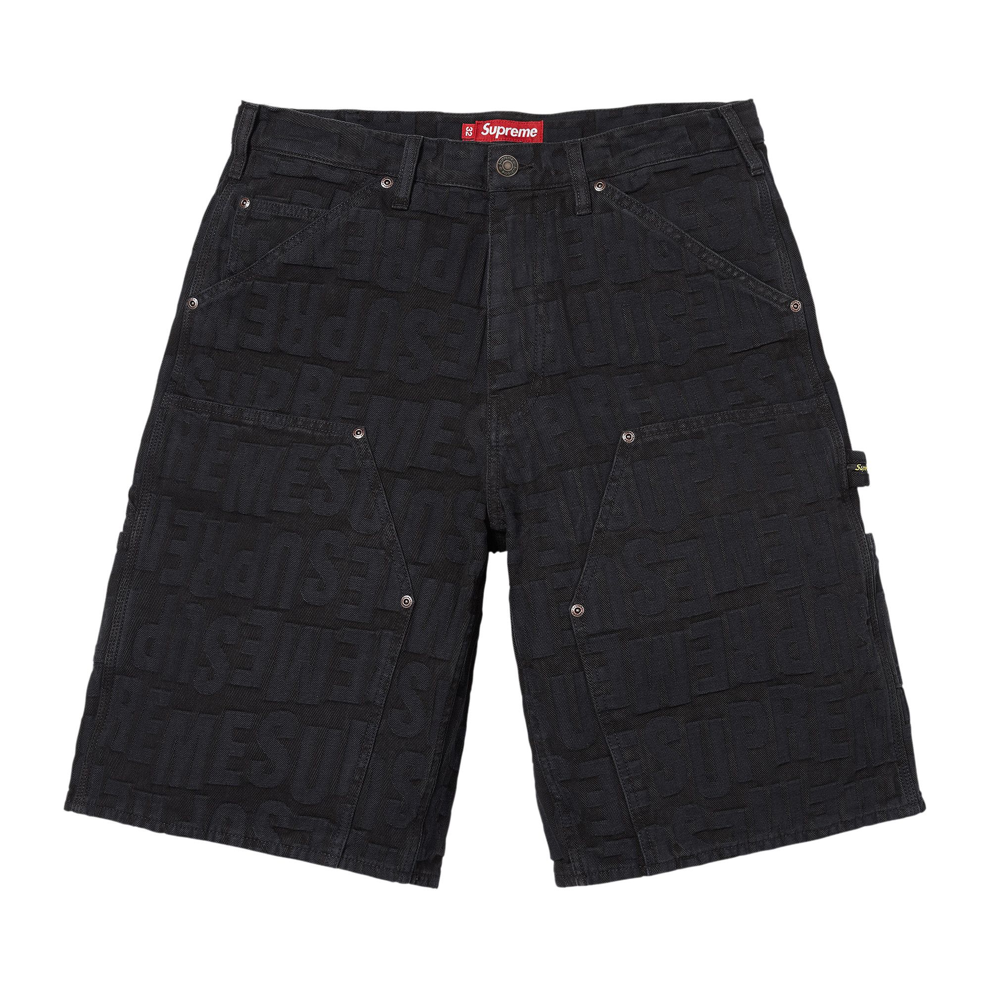 Buy Supreme Repeat Jacquard Double Knee Denim Short 'Black