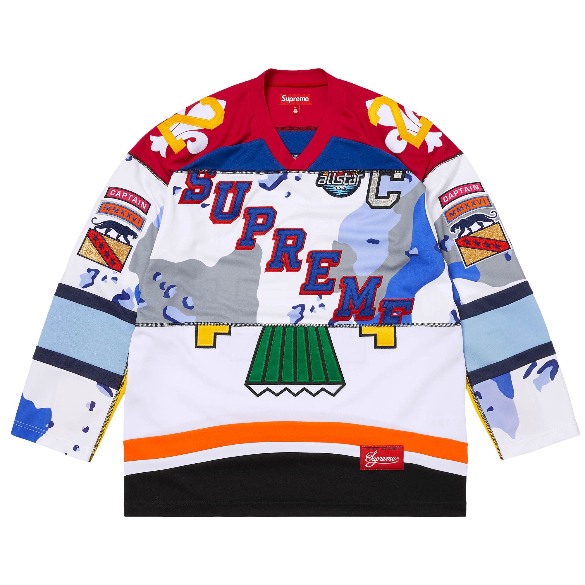 Buy Supreme Paneled Hockey Jersey 'White' - SS26KN34 WHITE | GOAT