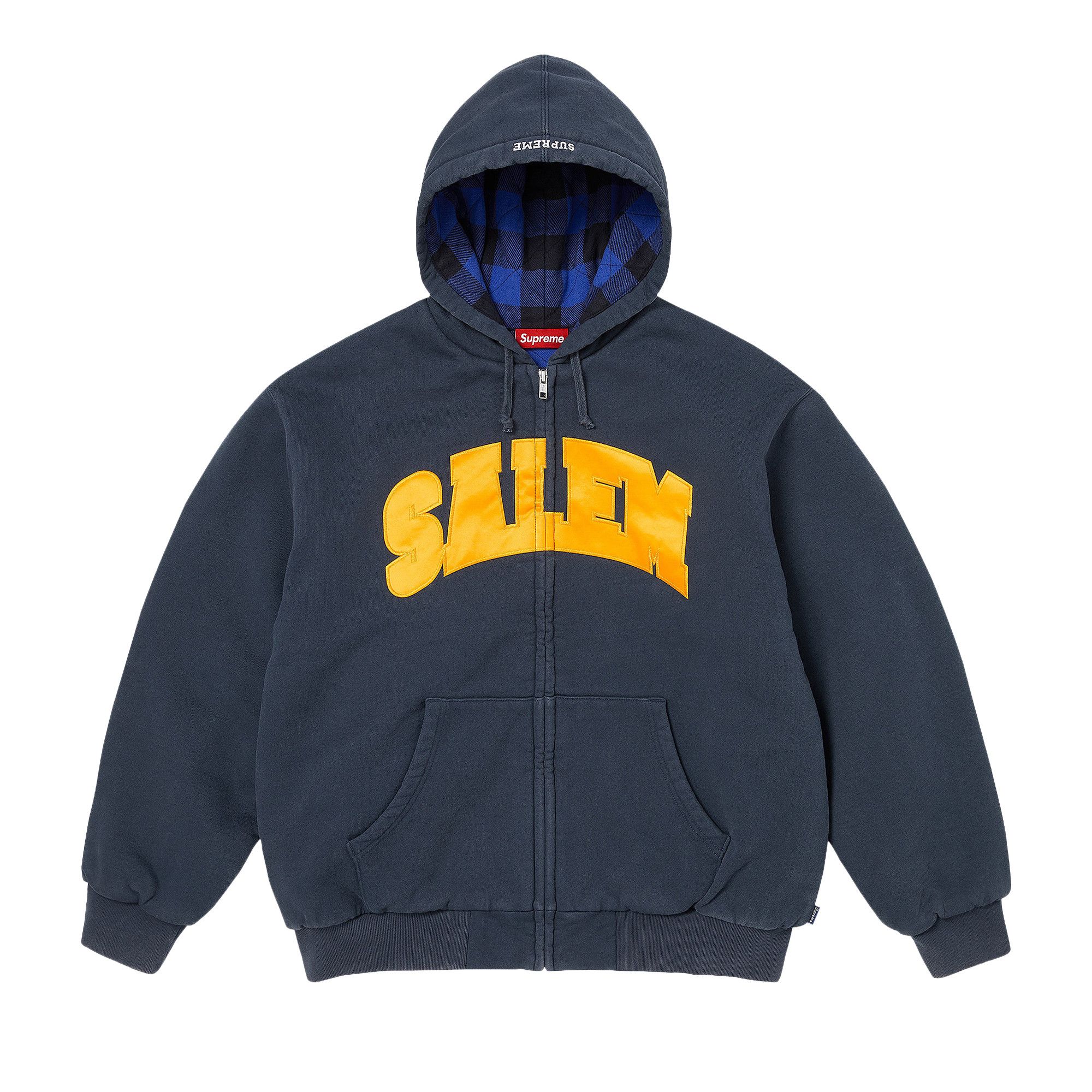 Buy Supreme x Salem Zip Up Hooded Sweatshirt 'Navy' - SS26SW57