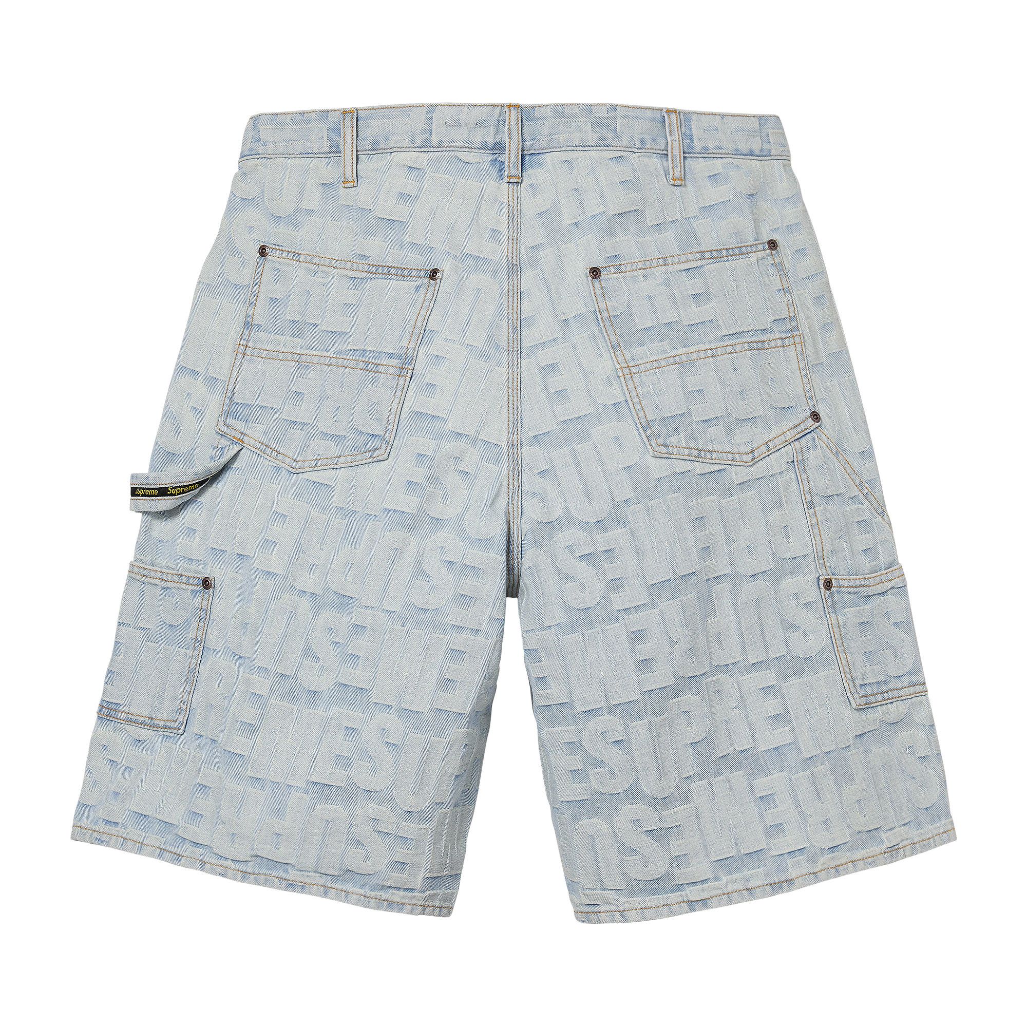 Buy Supreme Repeat Jacquard Double Knee Denim Short 'Light Washed