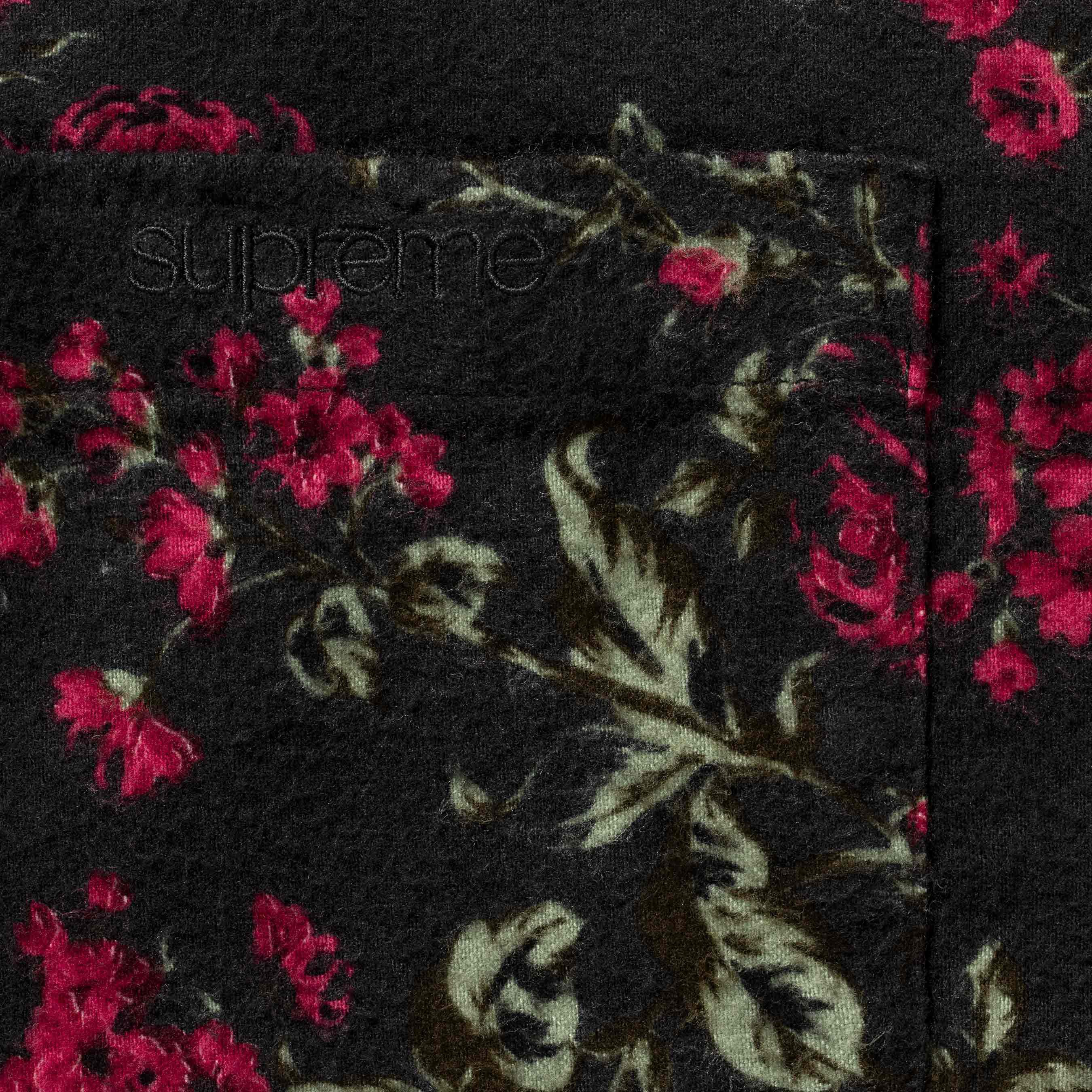 Buy Supreme Floral Flannel Shirt 'Black' - SS26S21 BLACK | GOAT