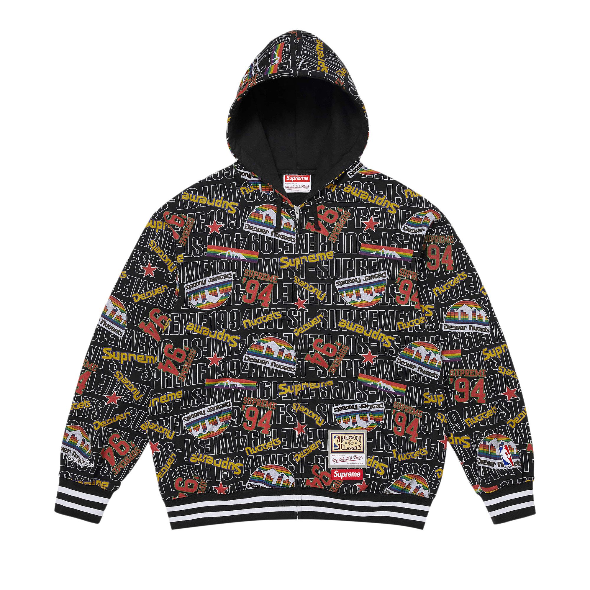 Buy Supreme x Mitchell & Ness Teams Zip Up Hooded Sweatshirt