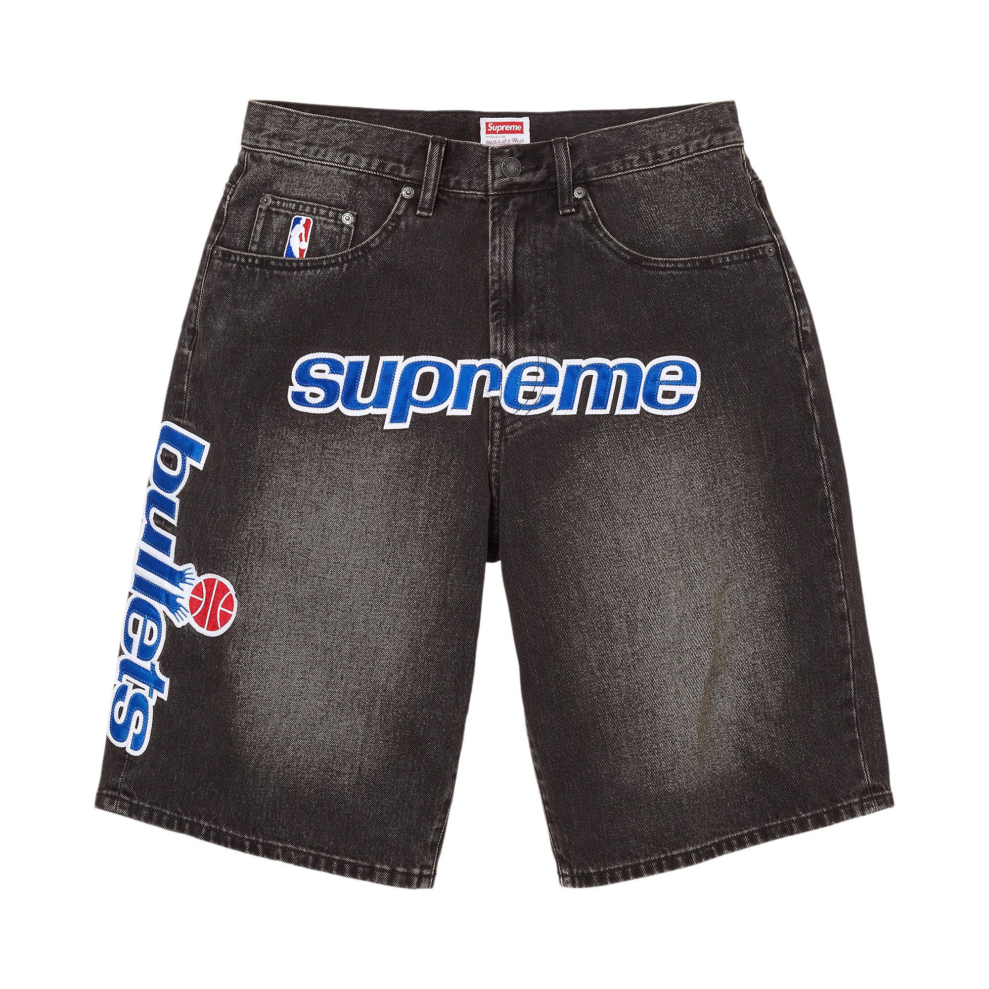 Buy Supreme x Mitchell & Ness Washington Bullets Baggy Denim Short