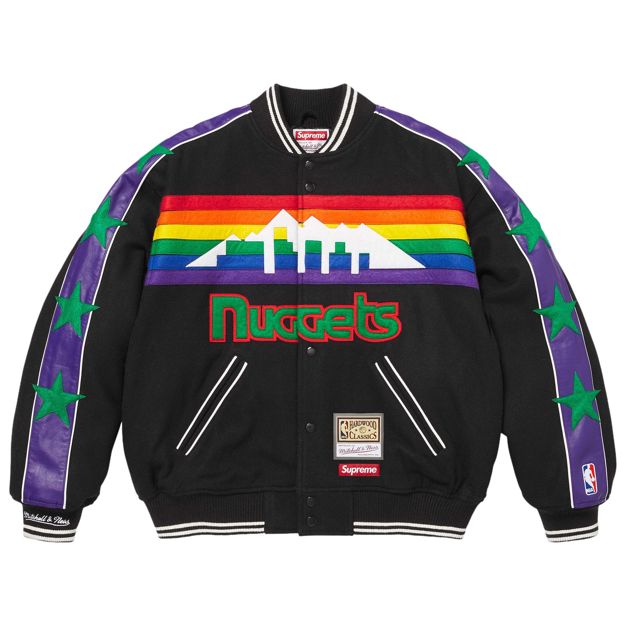 Buy Supreme x Mitchell & Ness Teams Varsity Jacket 'Black