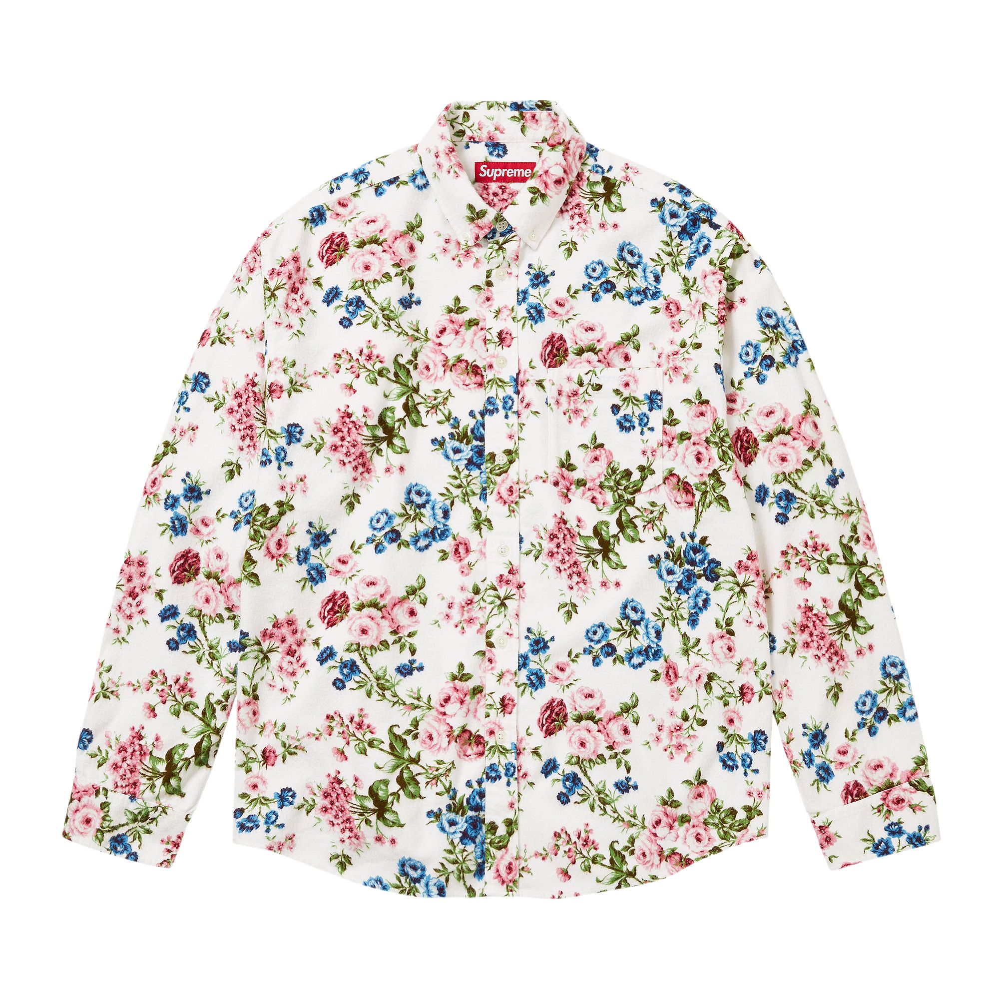 Supreme Floral Flannel 6-Panel White 白 Buy Supreme Floral Flannel Shirt 'White' - SS26S21 WHITE | GOAT