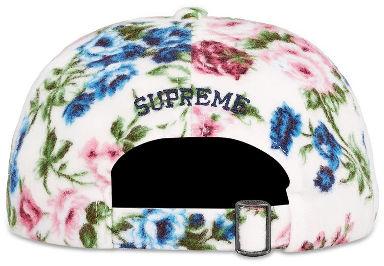 Supreme Floral Flannel 6 Panel White