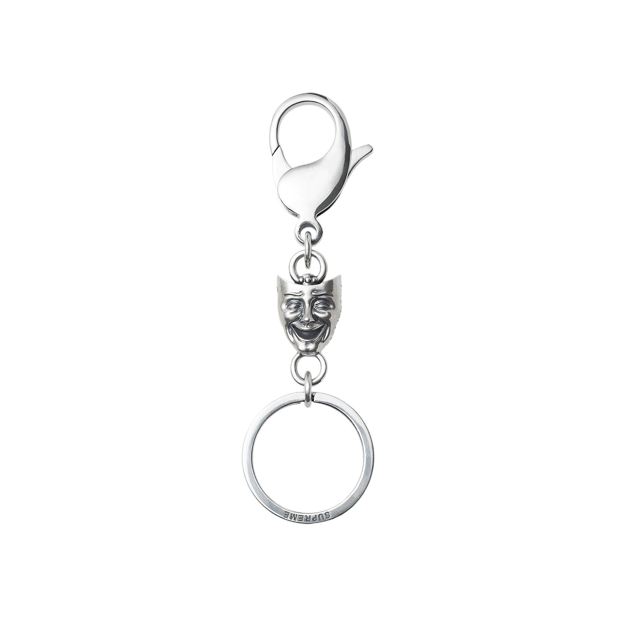 Buy Supreme Drama Mask Key Ring 'Silver' - SS26A102 SILVER | GOAT