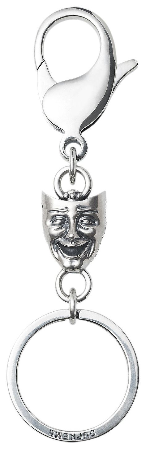 Supreme Drama Mask Key Ring Silver
