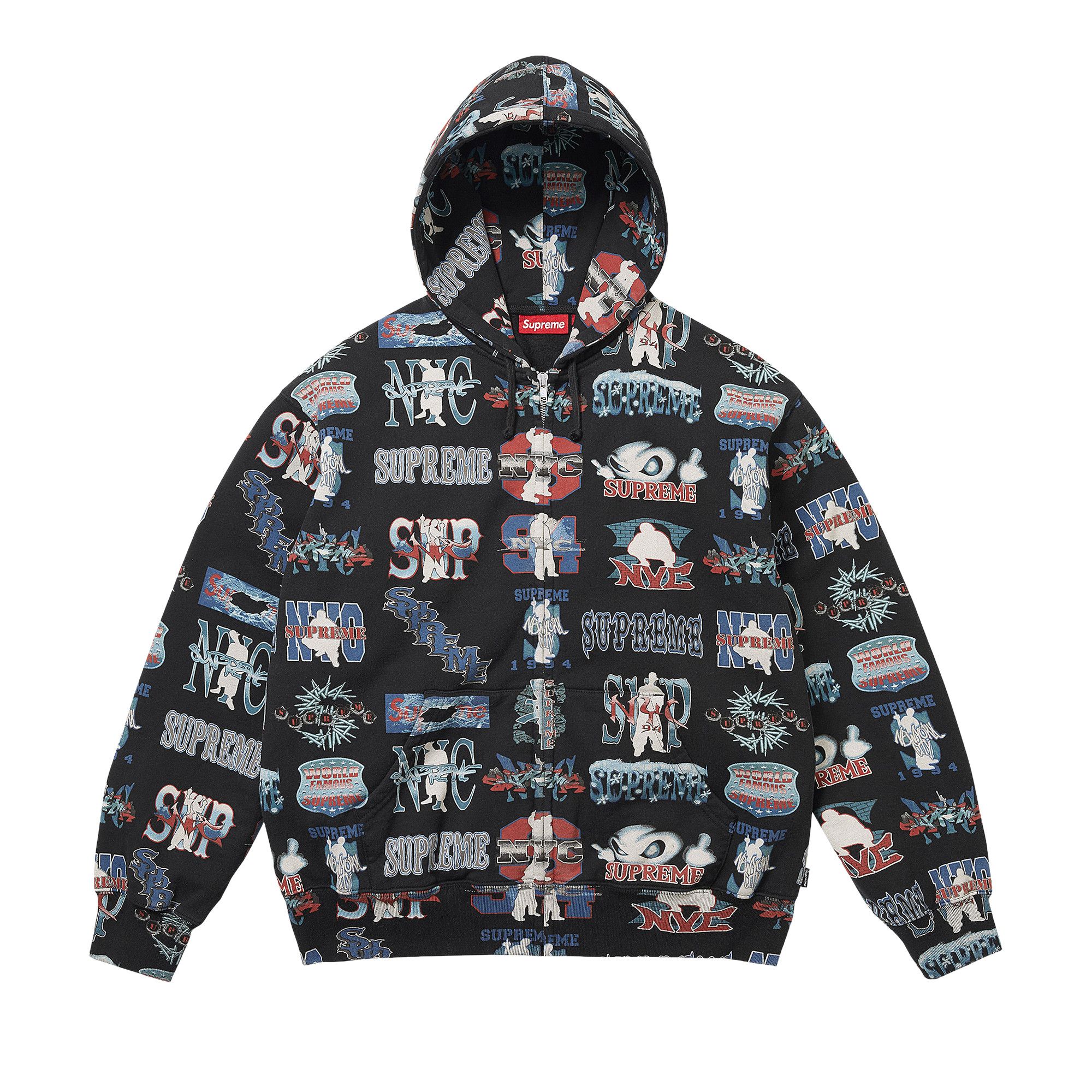 Buy Supreme Flash Zip Up Hooded Sweatshirt 'Black' - SS26SW101