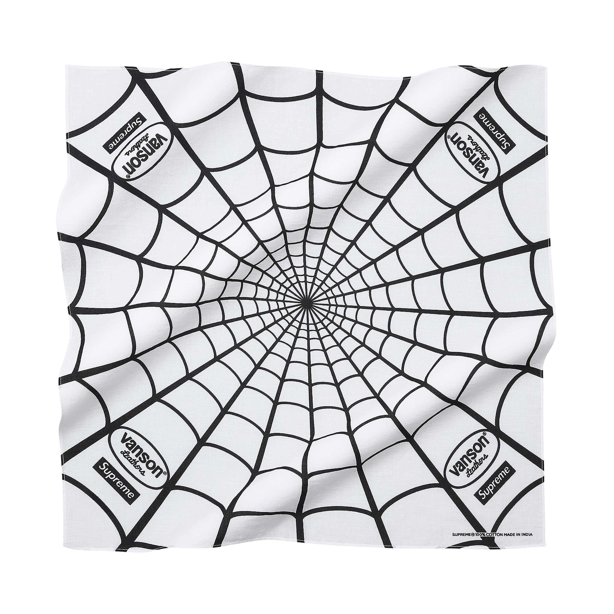 Buy Supreme x Vanson Leathers Spider-Man Bandana 'White' - SS26A71