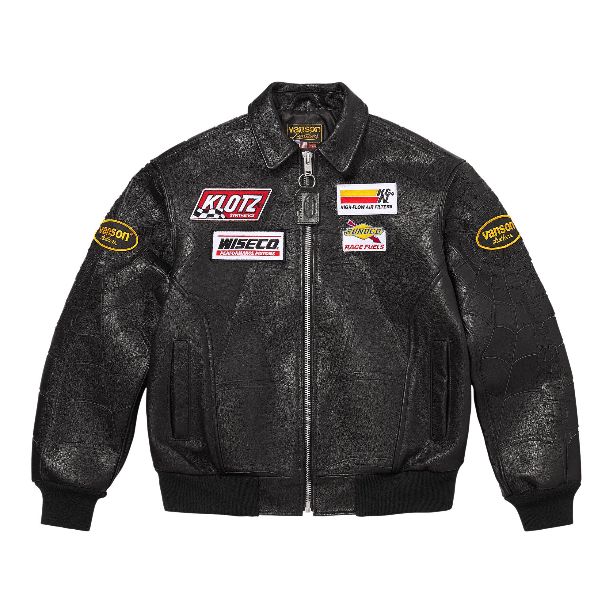 VANSON スカジャン Buy Supreme x Vanson Leathers Spider-Man Jacket 'Black' - SS26J69