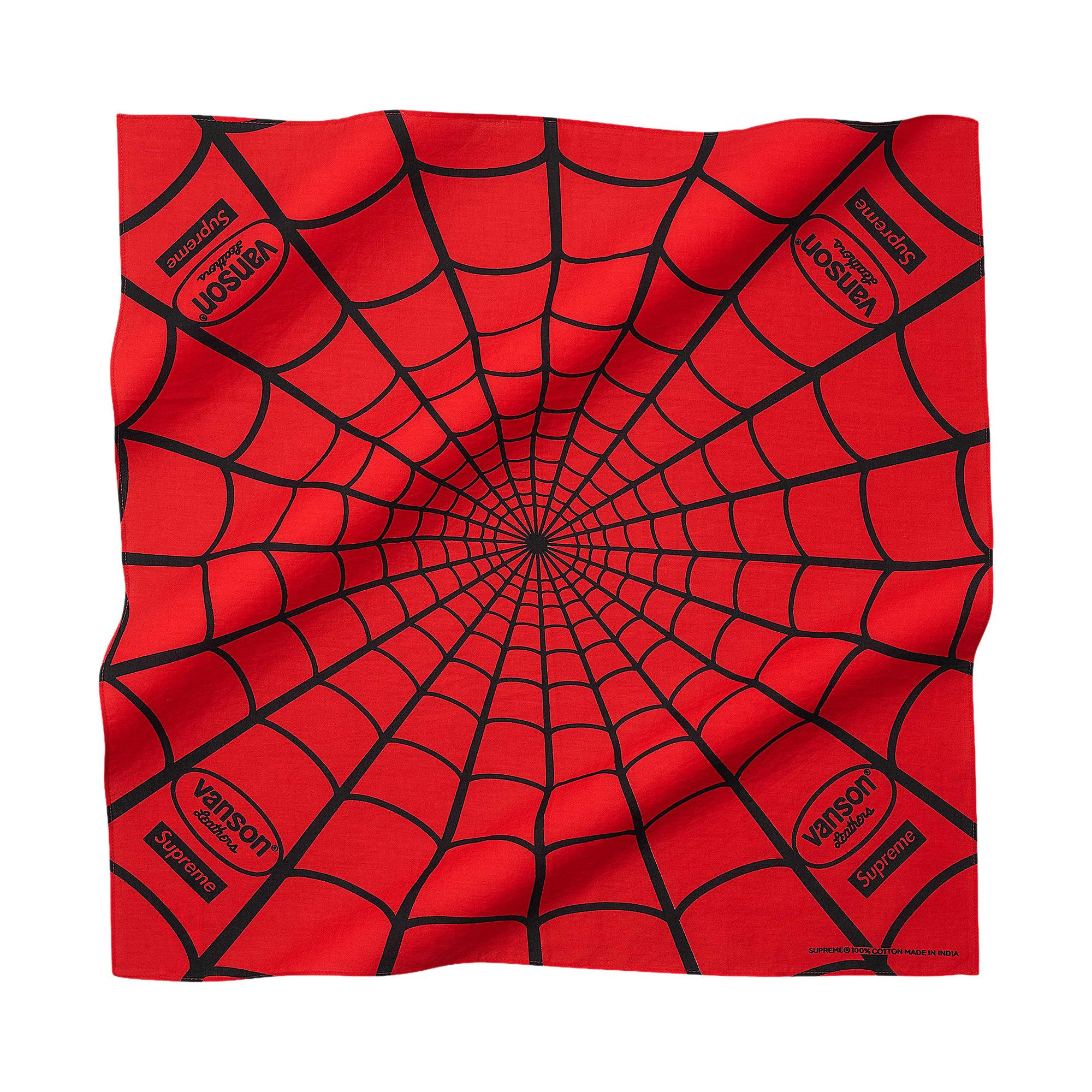 Buy Supreme x Vanson Leathers Spider-Man Bandana 'Red' - SS26A71