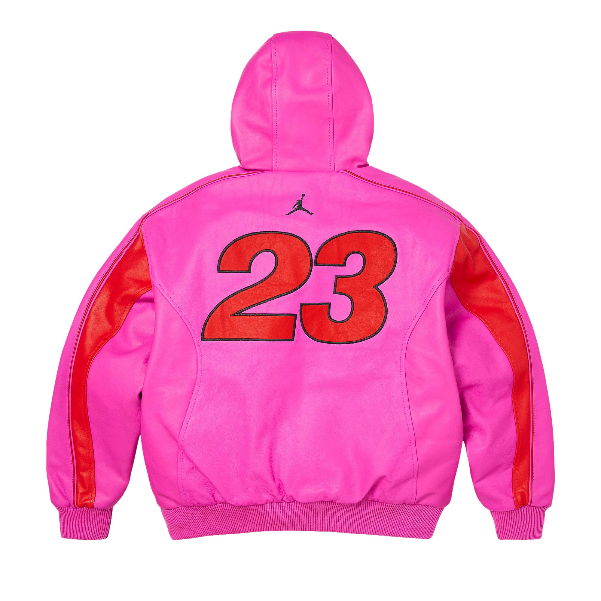 Buy Supreme x Jordan Hooded Leather Jacket 'Pink' - SS26J10 PINK