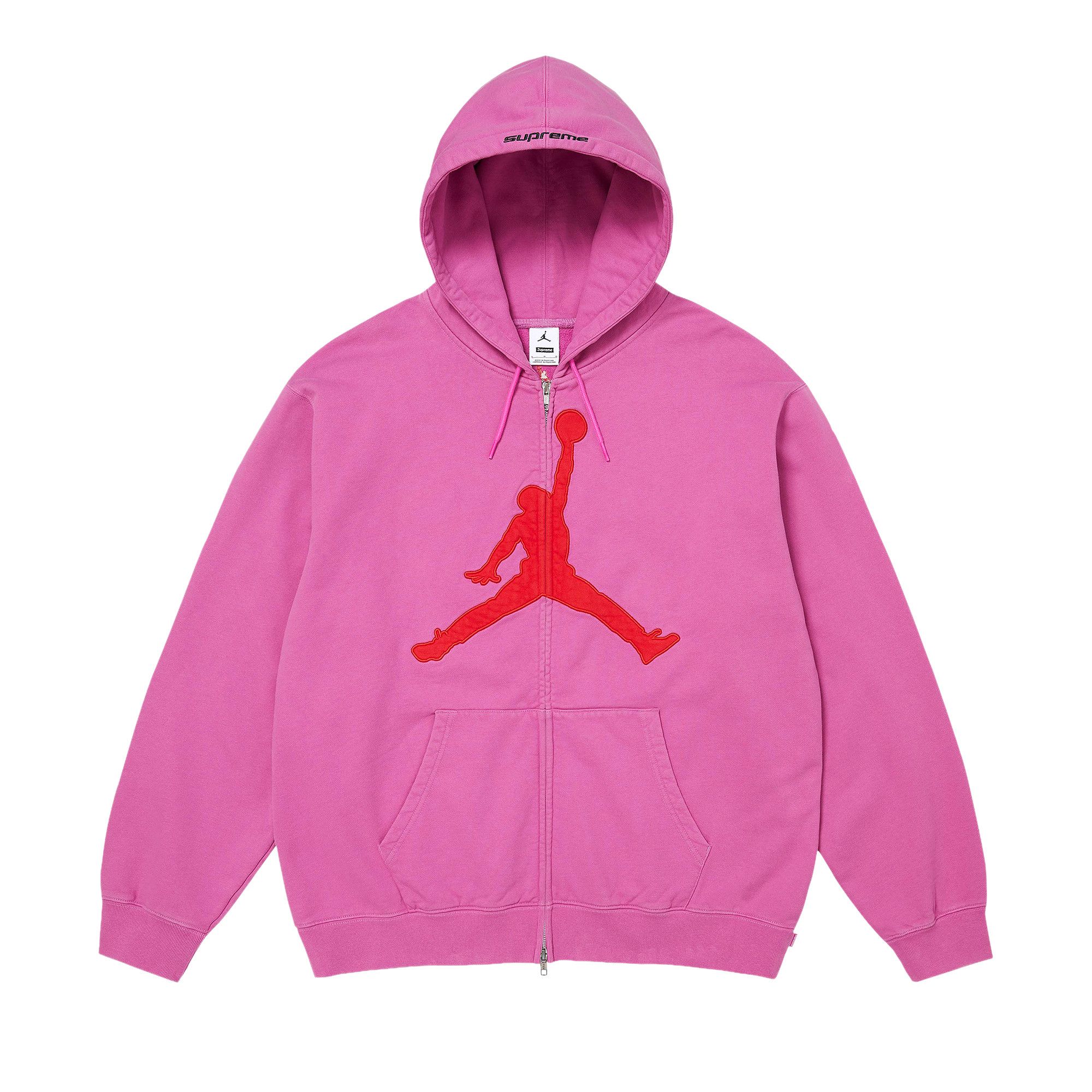 Buy Supreme x Jordan Zip Up Hooded Sweatshirt 'Pink' - SS26SW24
