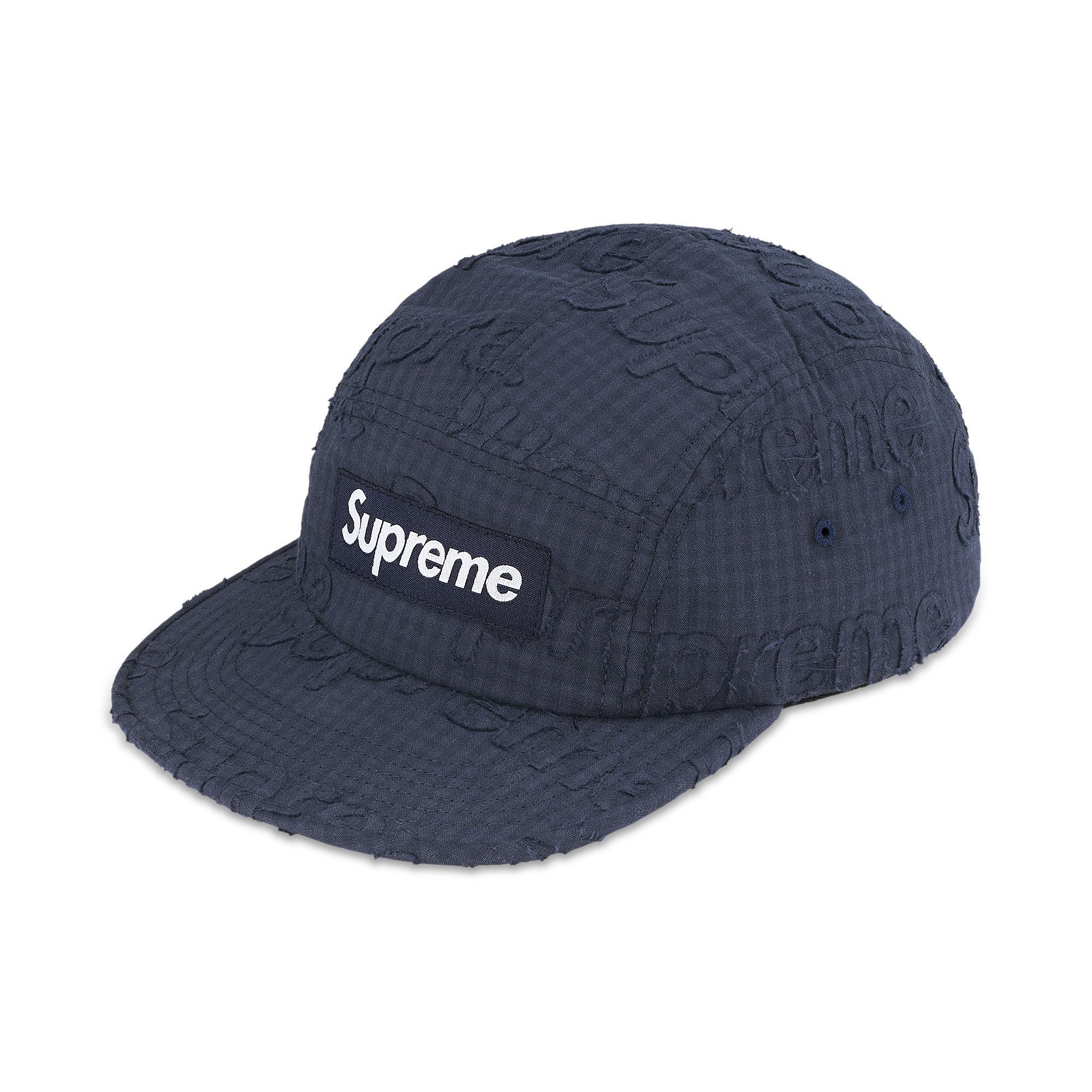 Buy Supreme Monogram Gingham Camp Cap 'Navy' - SS26H38 NAVY | GOAT