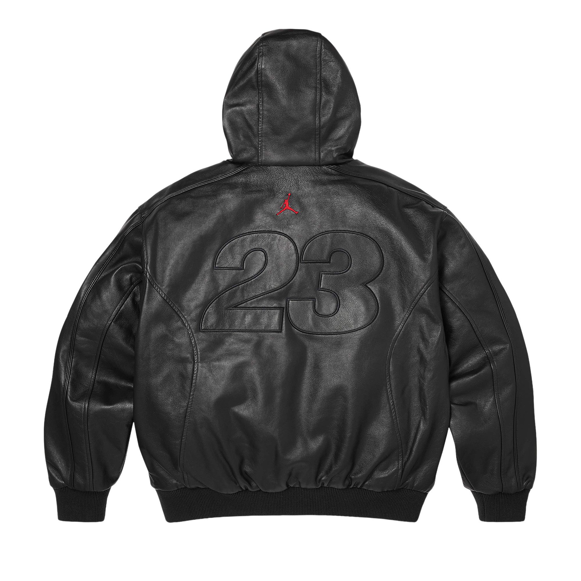 Buy Supreme x Jordan Hooded Leather Jacket 'Black' - SS26J10 BLACK