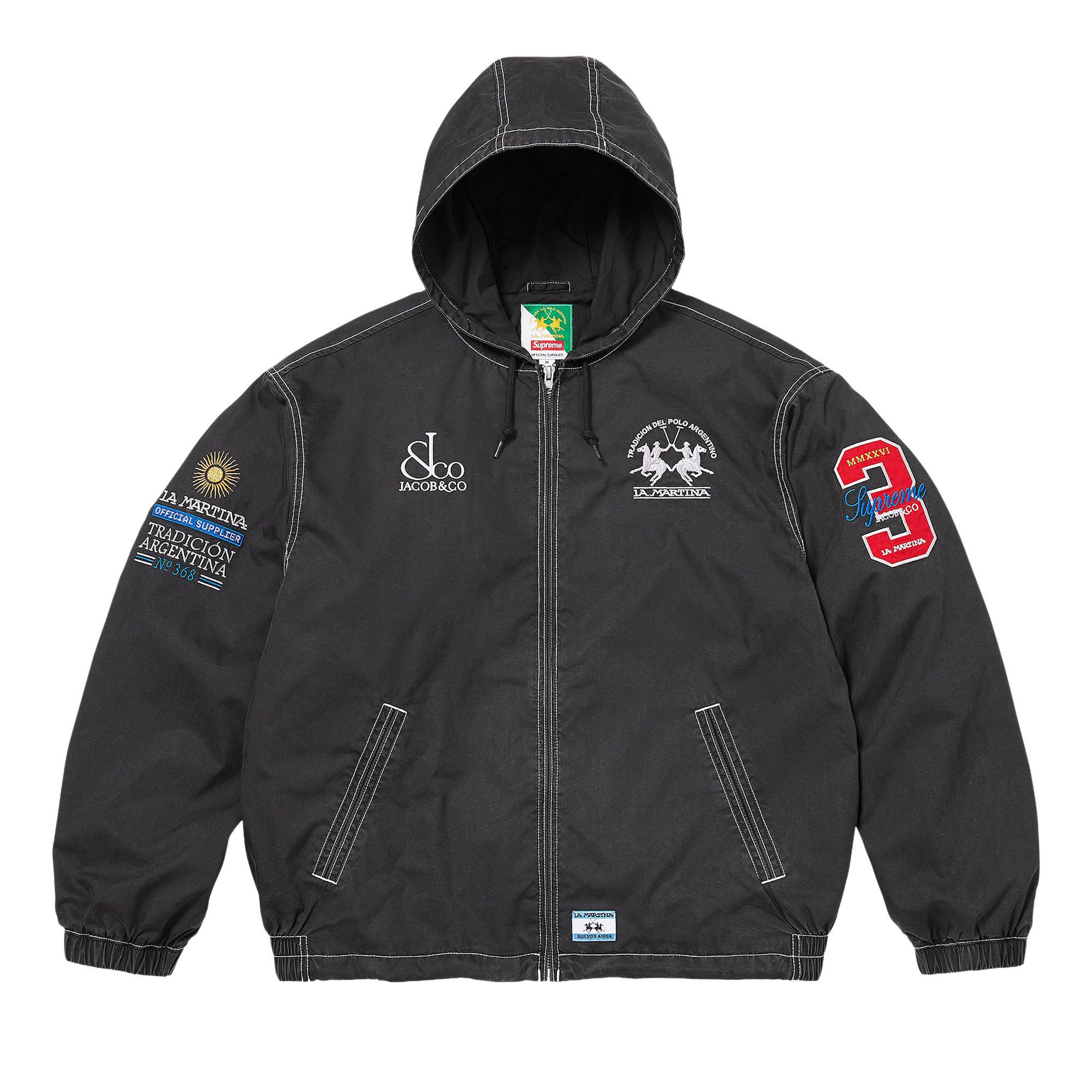 値下不可 定価以下 新品サイズL supreme LaMartina Jacob Buy Supreme x La Martina x Jacob & Co Lightweight Hooded Jacket
