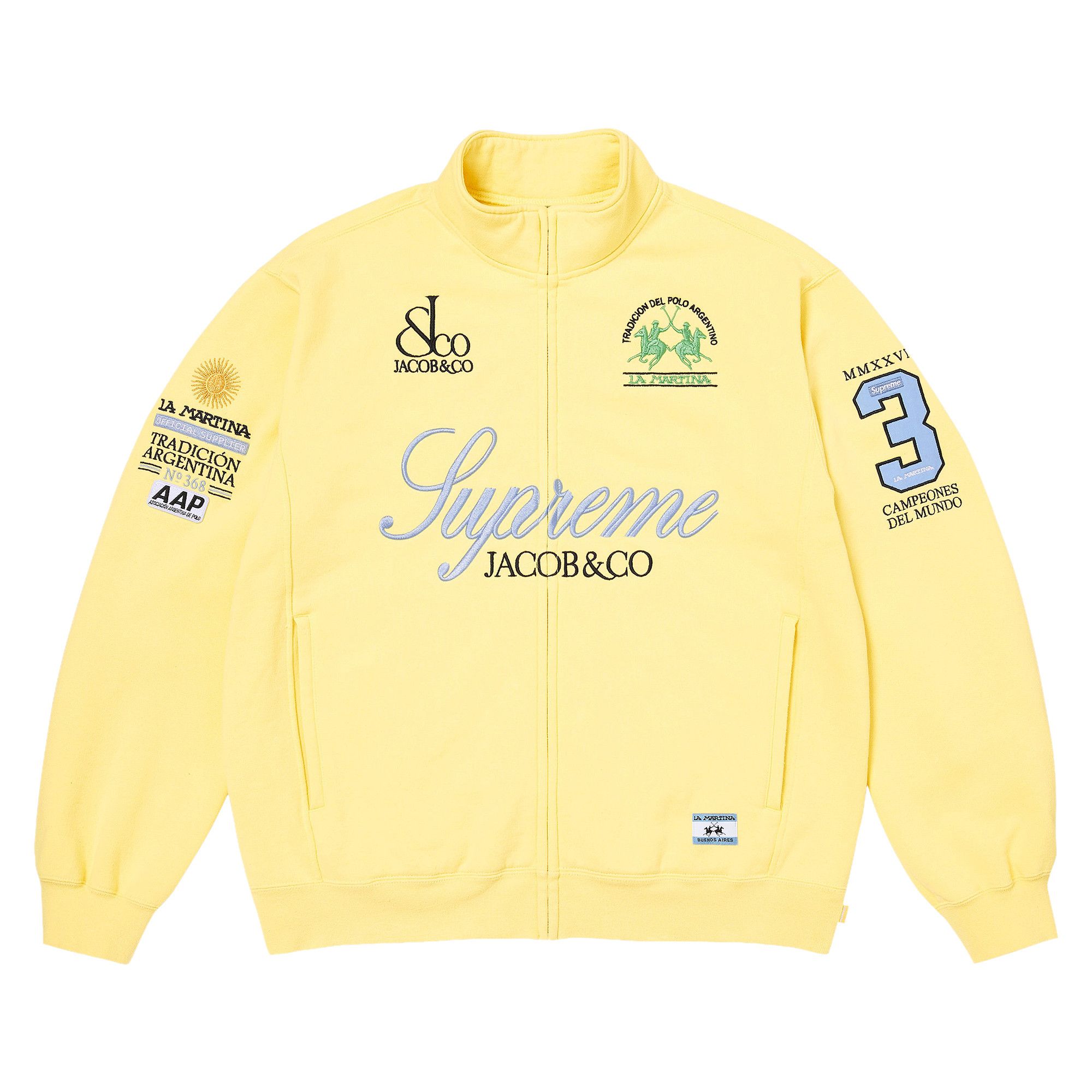 Buy Supreme x La Martina x Jacob & Co Zip Up Sweatshirt 'Light