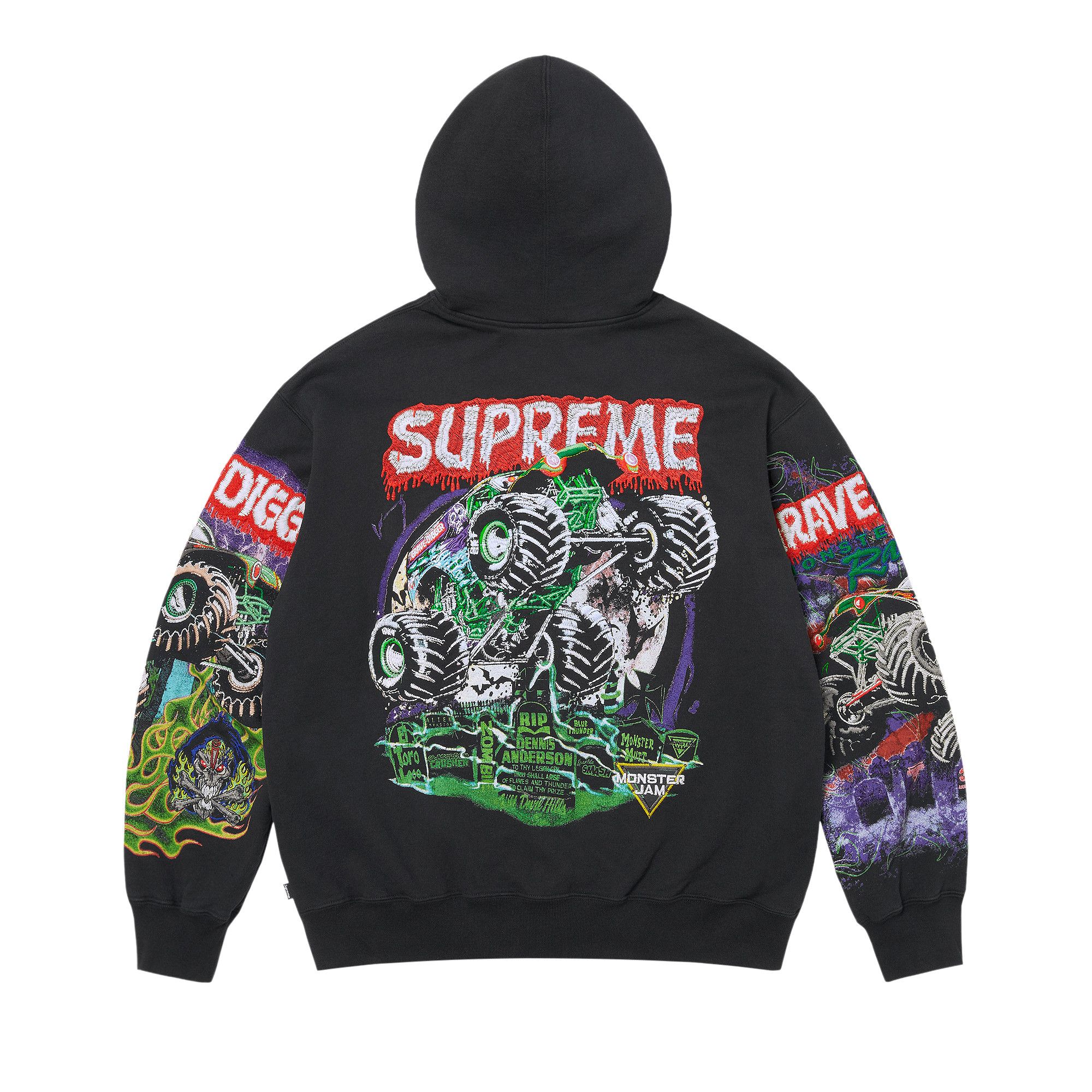 Buy Supreme Monster Jam Grave Digger Zip Up Hooded Sweatshirt