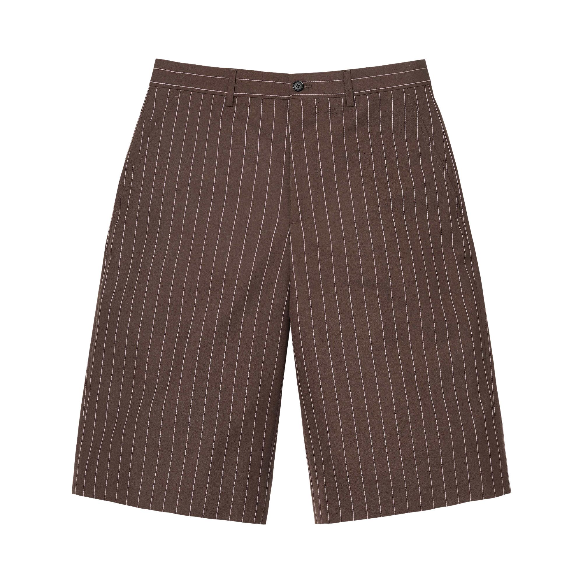 Buy Supreme Pinstripe Wool Trouser Short 'Brown' - SS26SH60 BROWN
