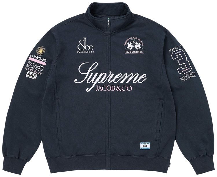 Supreme x La Martina x Jacob  Co Zip Up Sweatshirt Navy