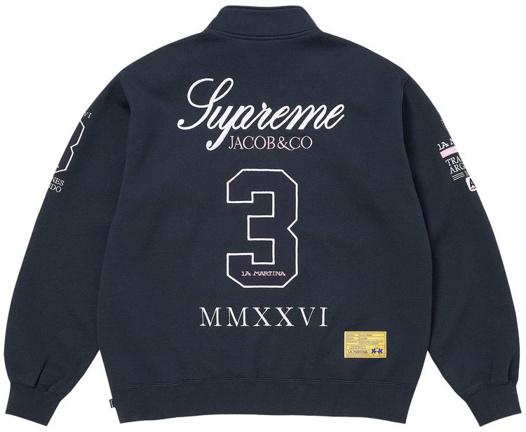 Supreme x La Martina x Jacob  Co Zip Up Sweatshirt Navy