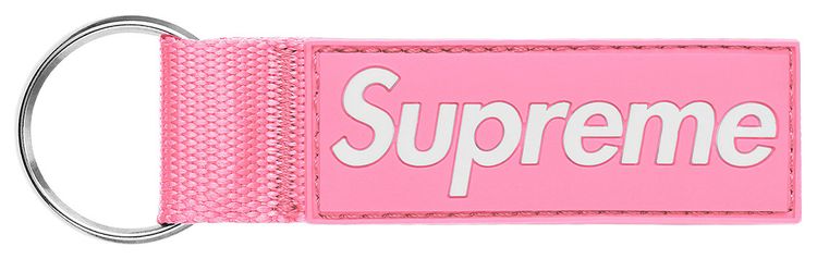 Supreme Webbing Keychain Pink