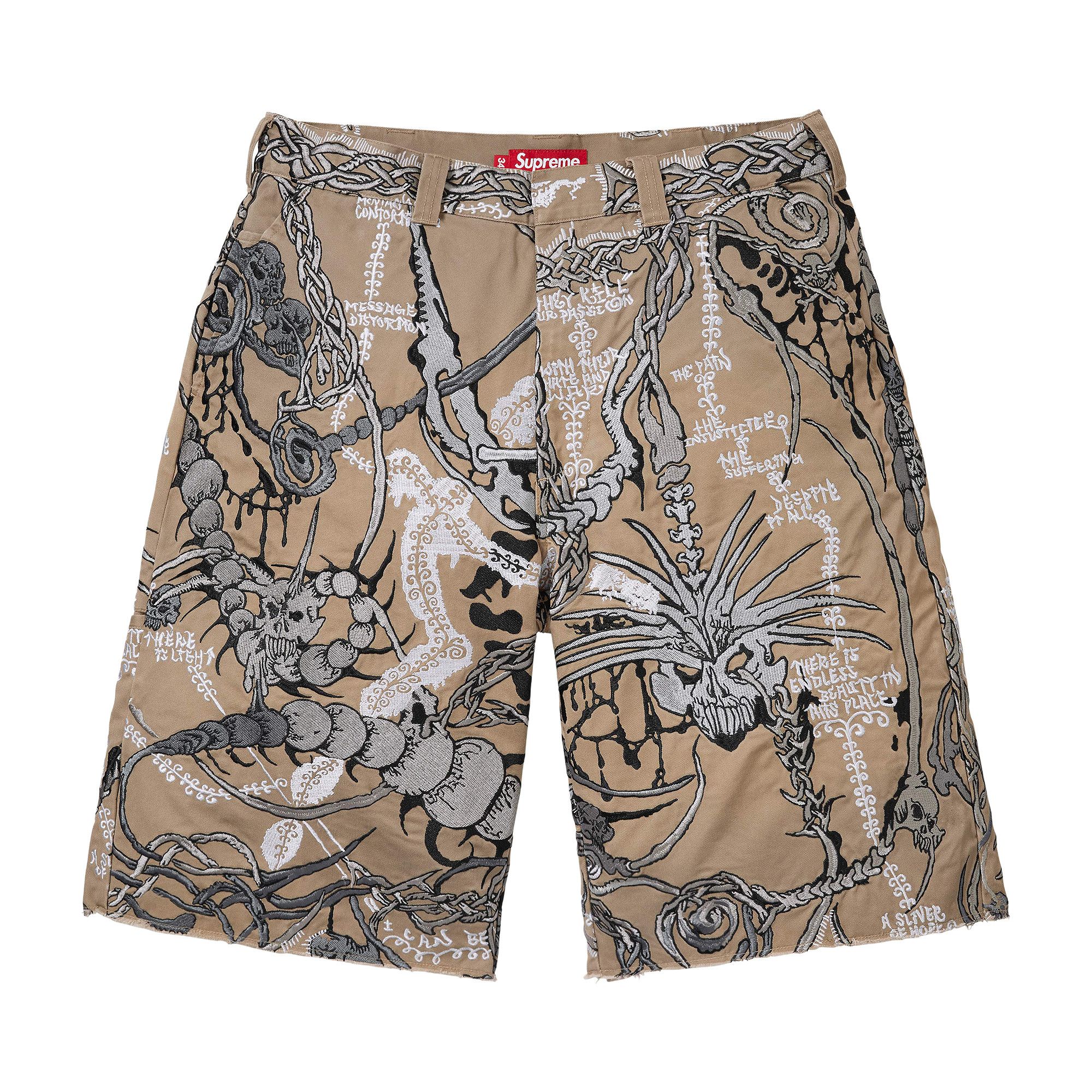 Buy Supreme Wombat Embroidered Work Short 'Tan' - SS26SH65 TAN | GOAT