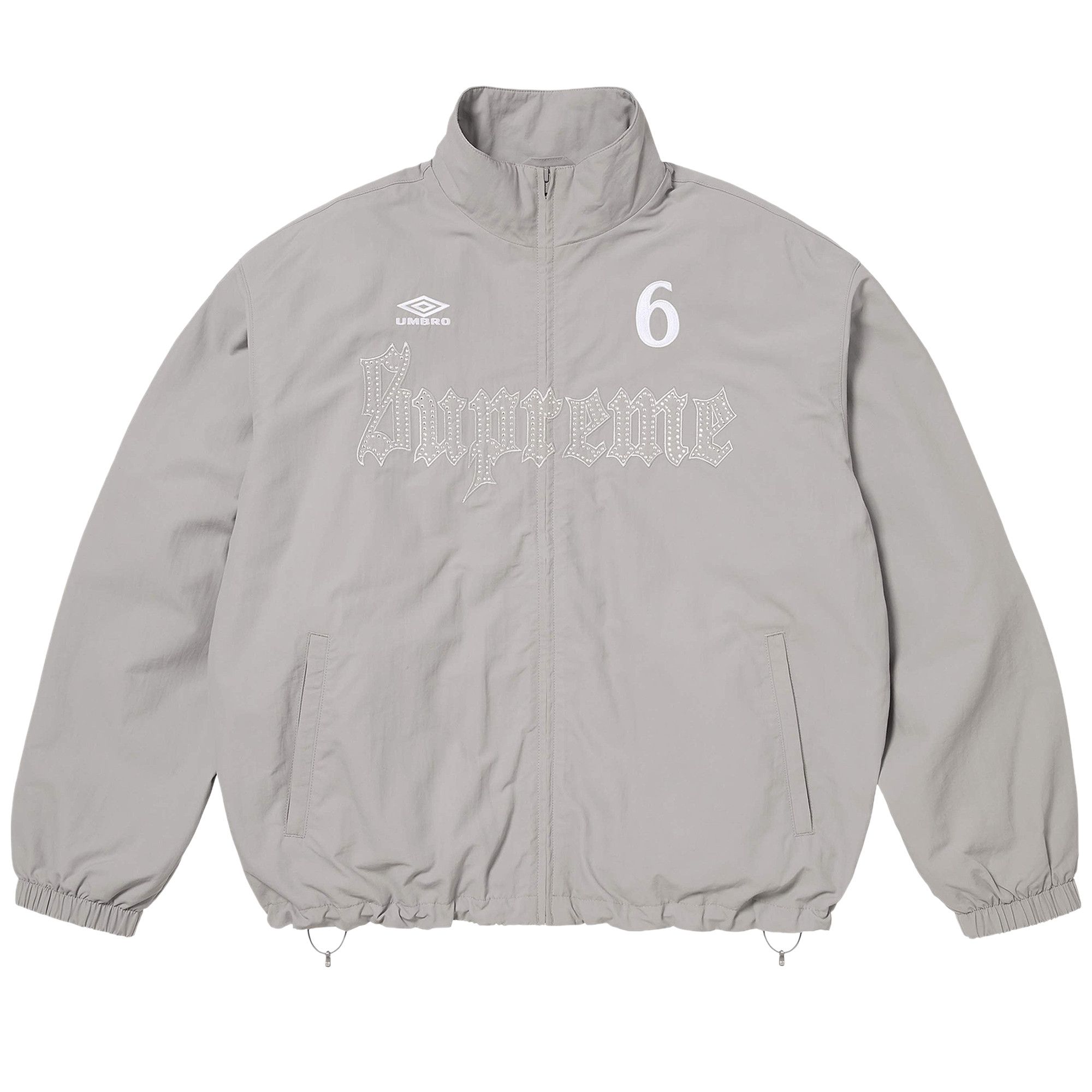 Buy Supreme x Umbro Rhinestone Track Jacket 'Light Grey