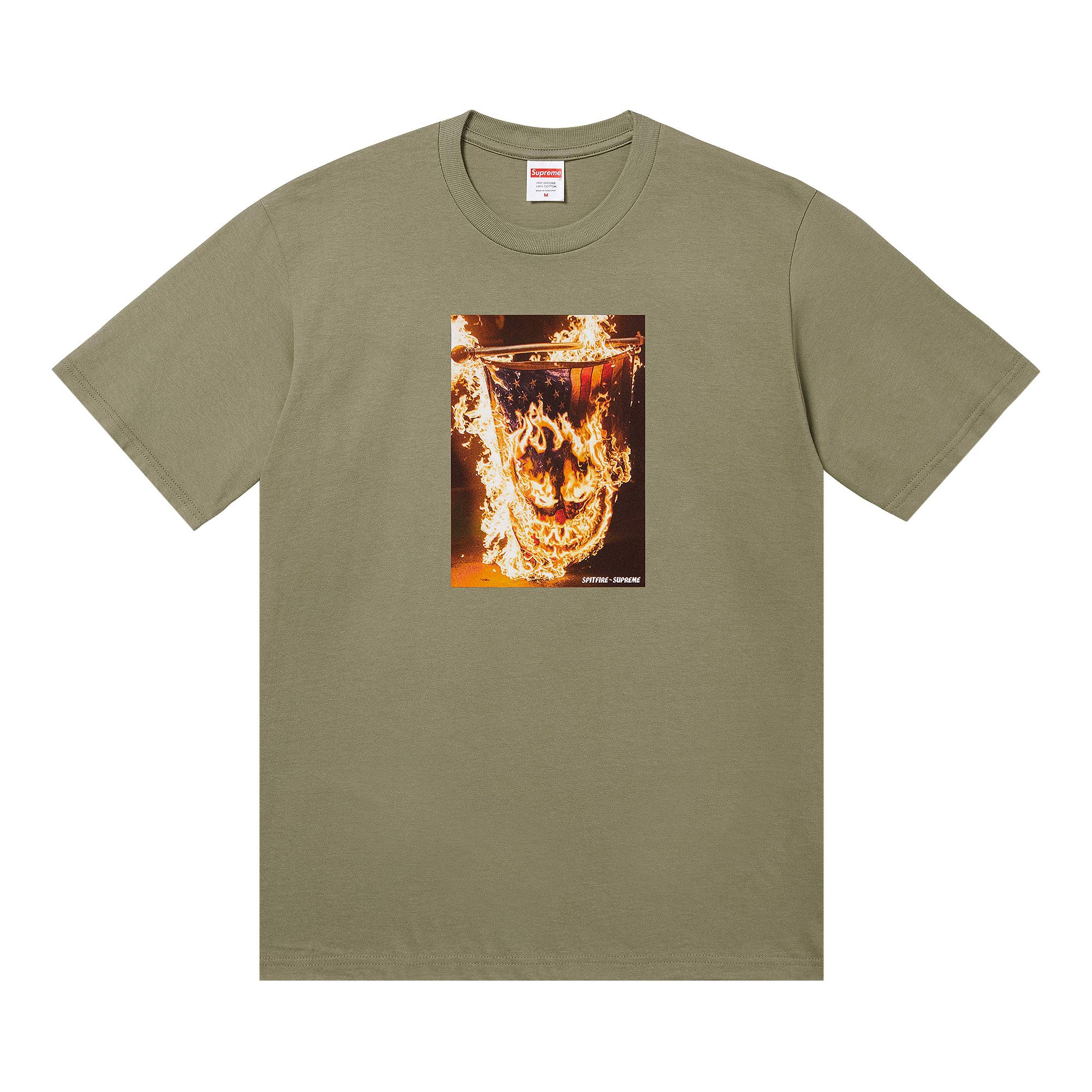 Buy Supreme x Spitfire Flag Tee 'Light Olive' - SS26T63 LIGHT
