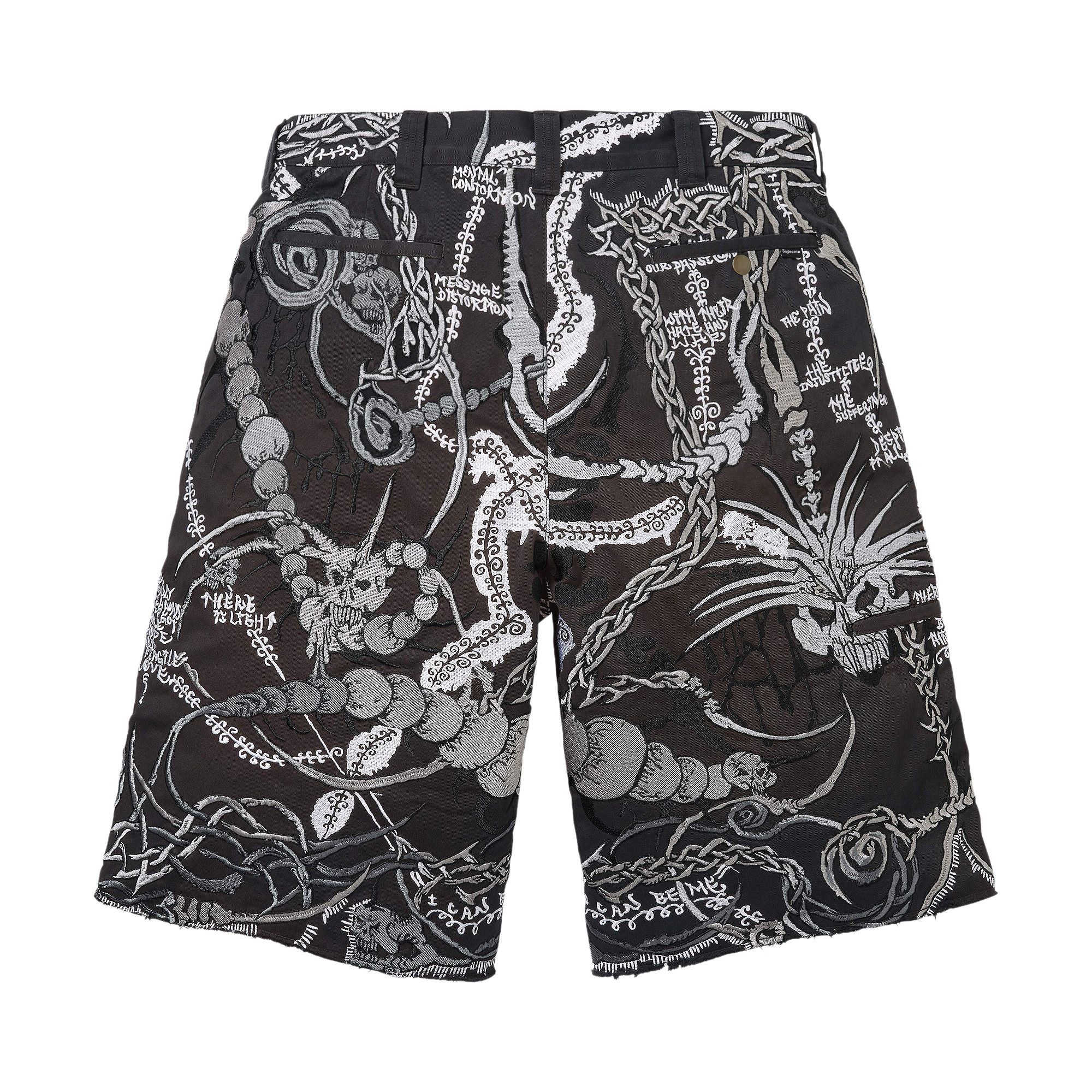 Buy Supreme Wombat Embroidered Work Short 'Black' - SS26SH65 BLACK