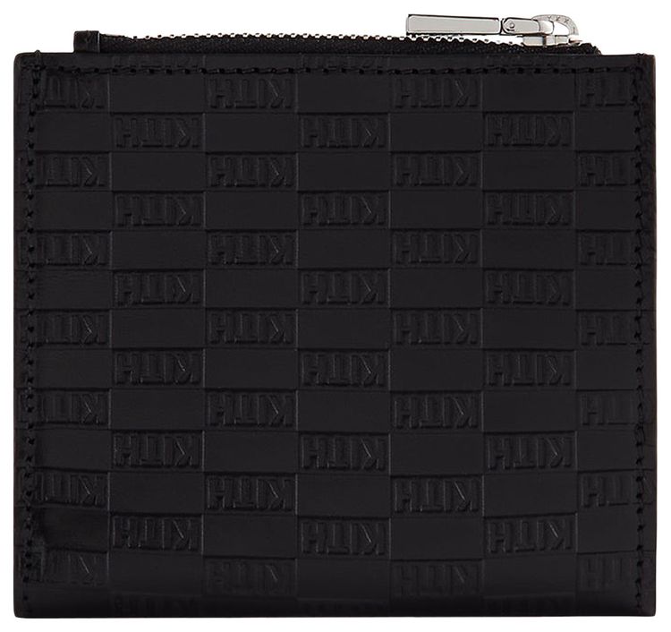 Kith Monogram Leather Snap Wallet Black