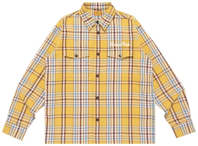 Human Made Check Shirt Yellow
