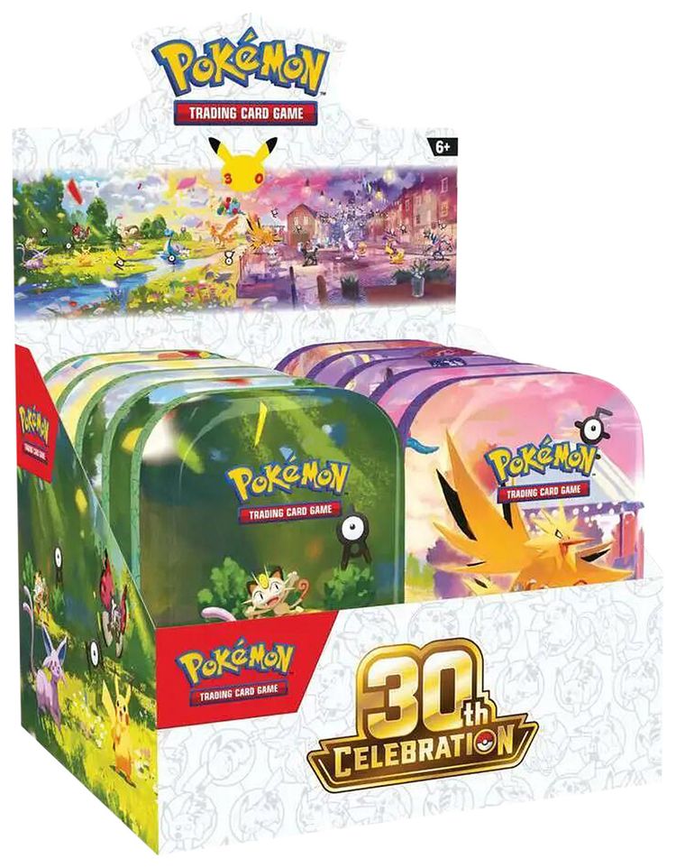 Pokemon 30th Celebration Mini Tin Display