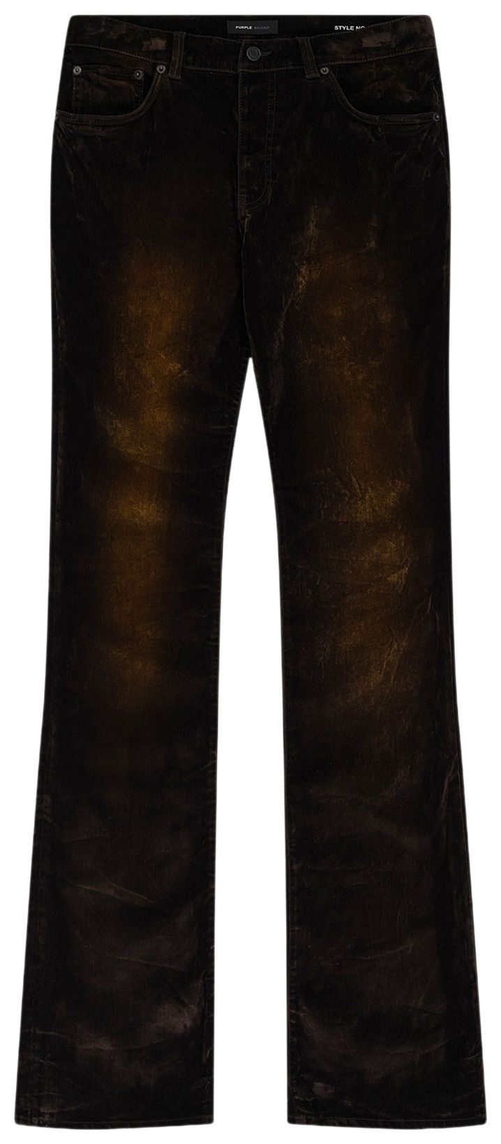 PURPLE BRAND Super Stack Flare Jeans Brown