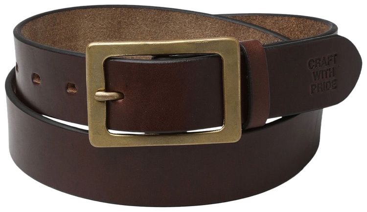 Neighborhood Cow Leather Belt Brown