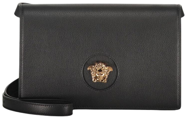 Versace Elegant Leather Bag Black
