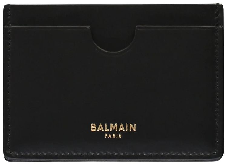 Balmain Leather Card Holder Black