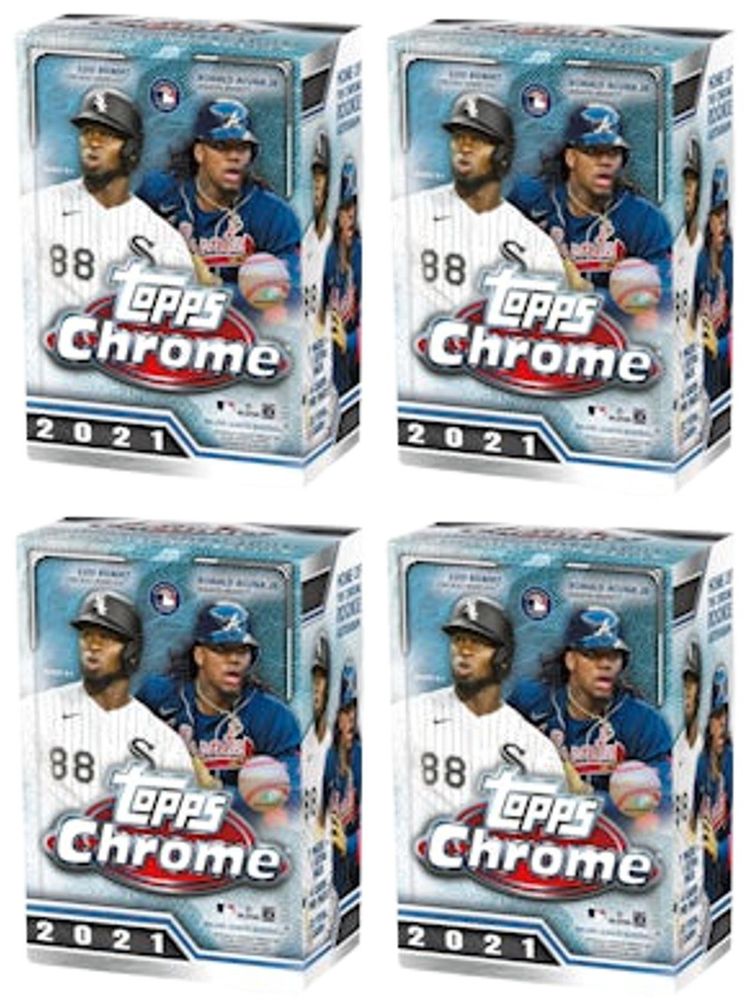 2021 Topps Chrome Baseball Blaster Box 4x Lot