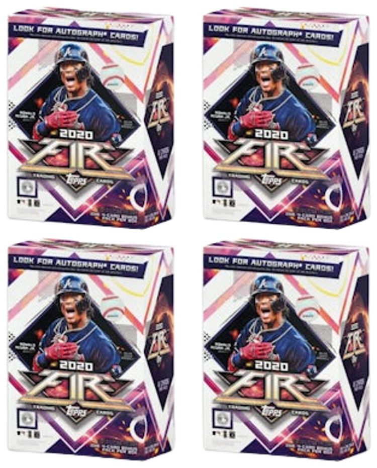 2020 Topps Fire Baseball Blaster Box 4x Lot