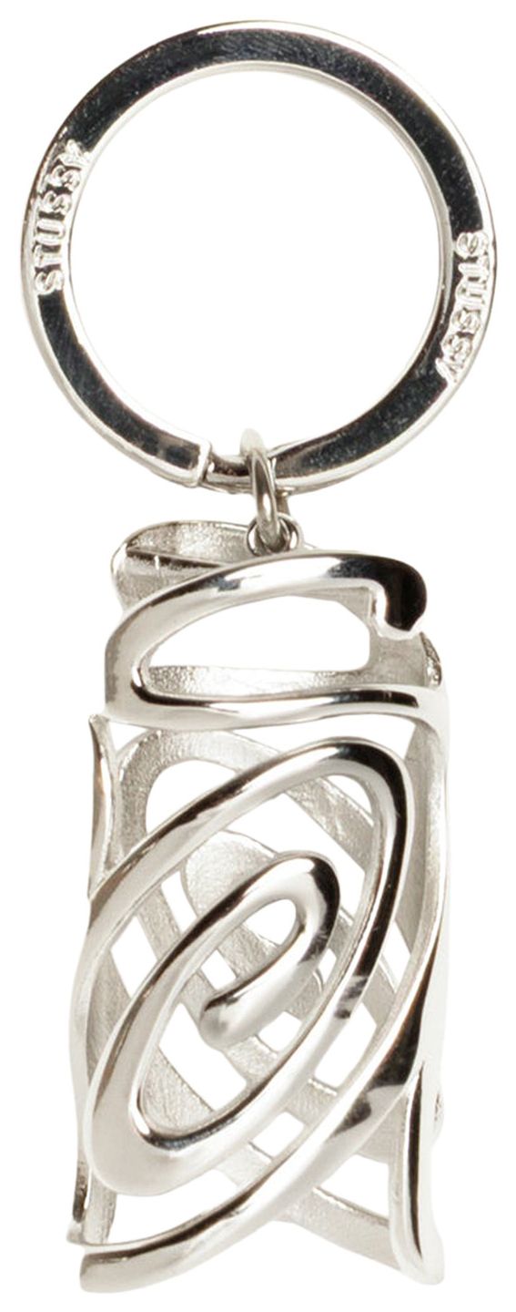 Stussy Lighter Holster Keychain Silver