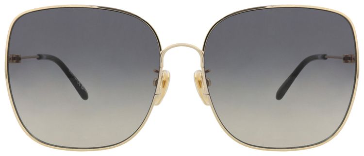 Chloe Square Frame Sunglasses GoldGrey